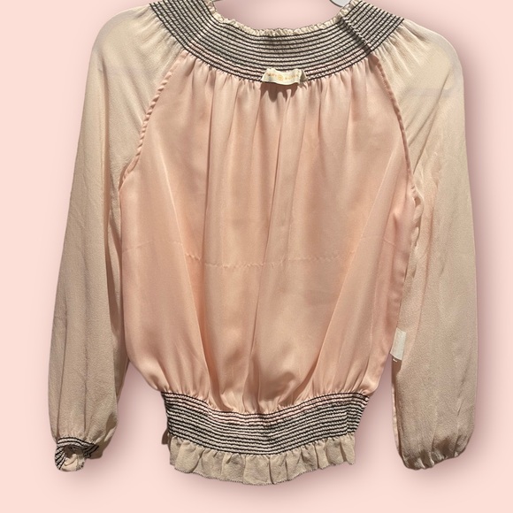 ** Tory Burch Light Pink Silk Embroidered Blouse - Picture 9 of 15
